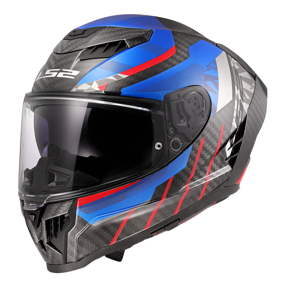 Kaciga LS2 Full Face FF807 DRAGON CARBON TRAX plavo crvena M