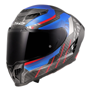 Kaciga LS2 Full Face FF807 DRAGON CARBON TRAX plavo crvena M