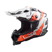 Kaciga LS2 Cross MX700 SUBVERTER ASTRO belo narandžasta M