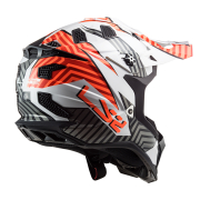 Kaciga LS2 Cross MX700 SUBVERTER ASTRO belo narandžasta M