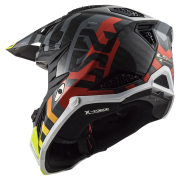 Kaciga LS2 Cross MX703 C X-FORCE CARBON BARRIER crveno žuta