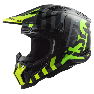 Kaciga LS2 Cross MX703 C X-FORCE CARBON BARRIER crno žuta M