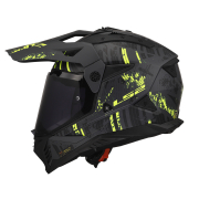 Kaciga LS2 Cross MX702 PIONEER II CRAZY crno žuta L