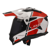 Kaciga LS2 Cross MX702 PIONEER II HILL belo crvena 3XL