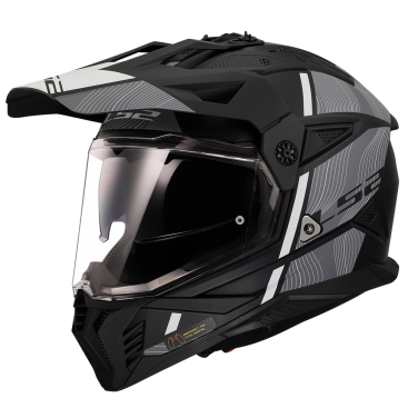 Kaciga LS2 Cross MX702 PIONEER II HILL mat crno bela L