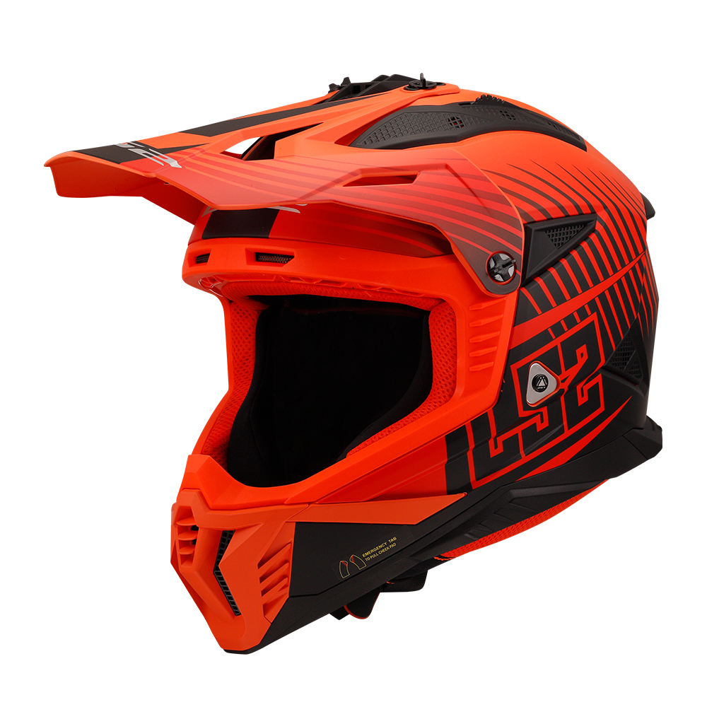 Kaciga LS2 Cross MX708 FAST II DUCK narandžasto crvena L