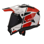 Kaciga LS2 Enduro MX702 PIONEER II HILL belo crvena