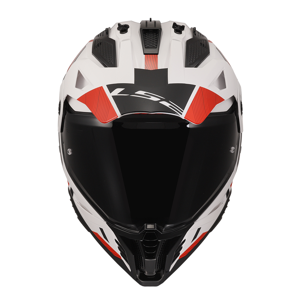 Kaciga LS2 Enduro MX702 PIONEER II HILL belo crvena