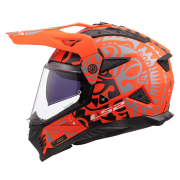 Kaciga LS2 Cross MX702 PIONEER II RANGI mat narandžasta M