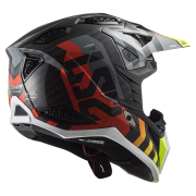 Kaciga LS2 Cross MX703 C X-FORCE CARBON BARRIER crveno žuta