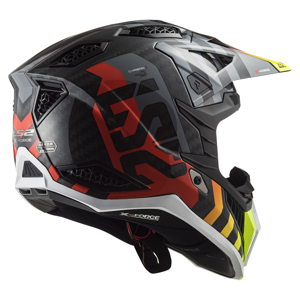 Kaciga LS2 Cross MX703 C X-FORCE CARBON BARRIER crveno žuta