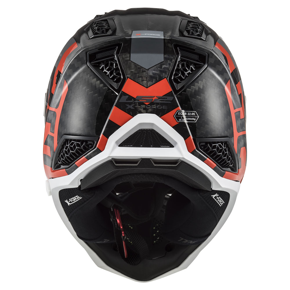 Kaciga LS2 Cross MX703 C X-FORCE CARBON BARRIER crveno žuta