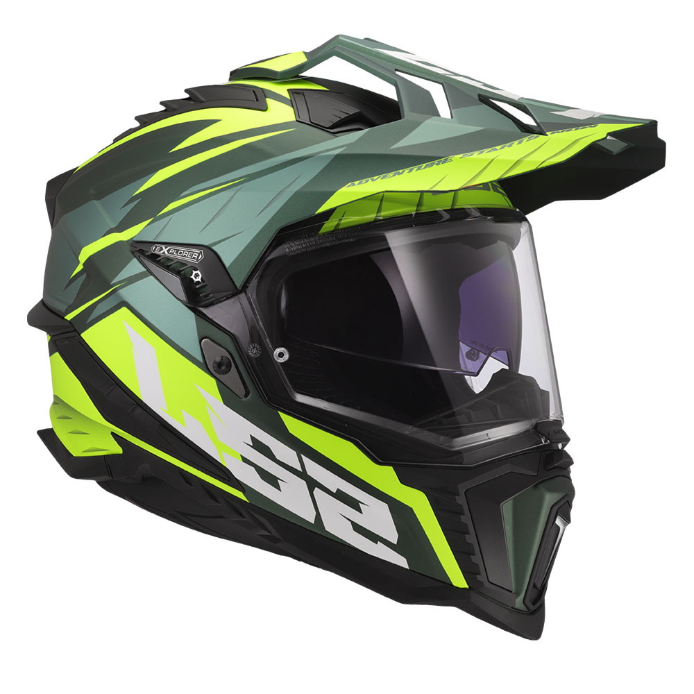 Kaciga LS2 Cross MX701 EXPLORER SPIRE zeleno žuta L