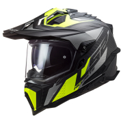 Kaciga LS2 Enduro MX701 EXPLORER FOCUS CARBON mat titanium žuta