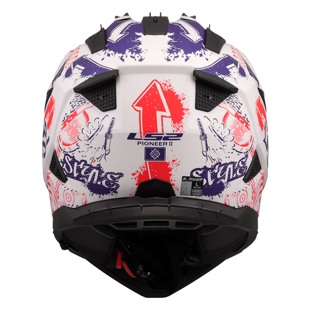 Kaciga LS2 Enduro MX702 PIONEER II FANTASY belo crveno plava