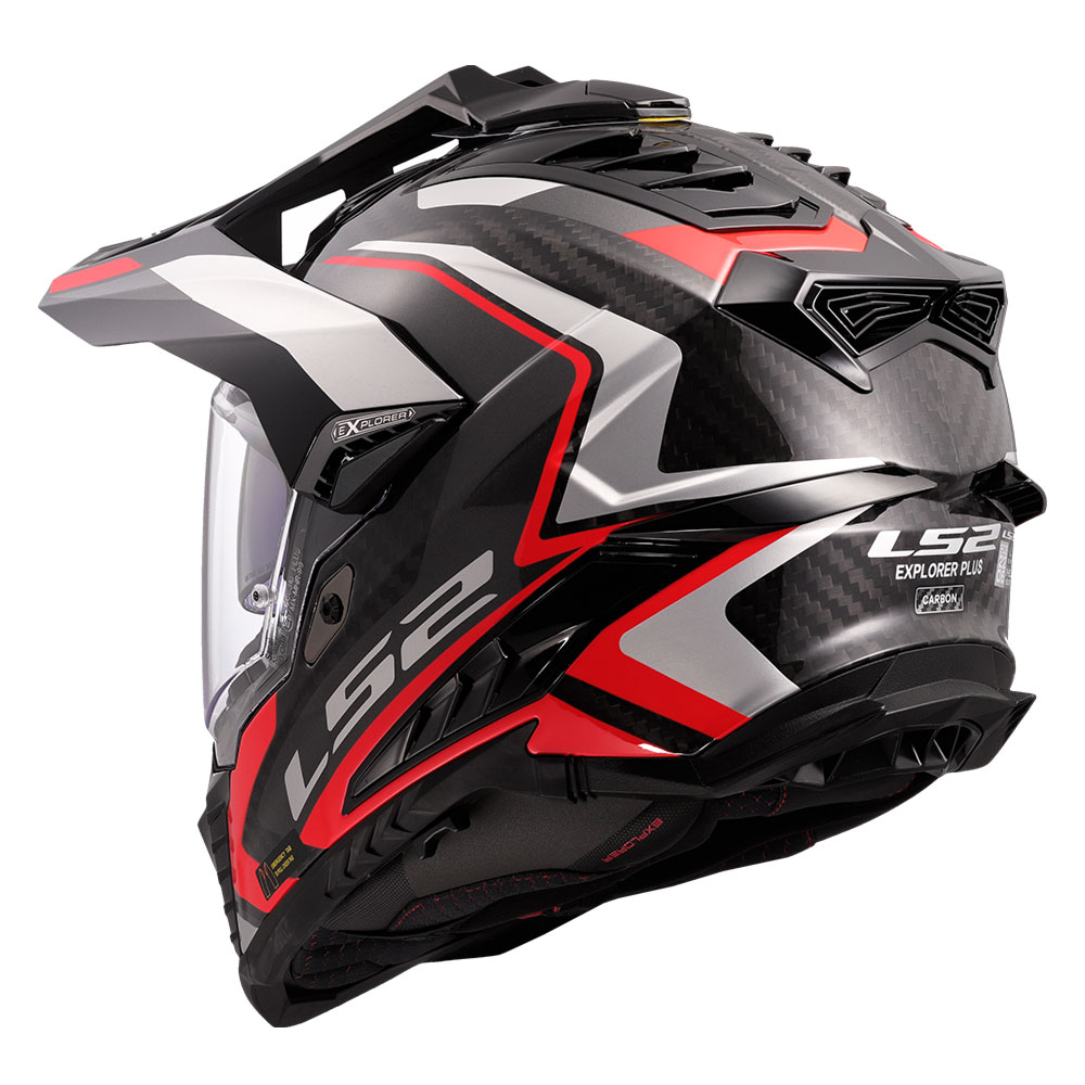 Kaciga LS2 Enduro MX701 EXPLORER CARBON FRONTIER II crvena