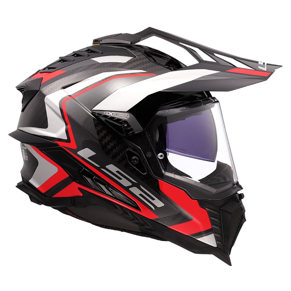 Kaciga LS2 Enduro MX701 EXPLORER CARBON FRONTIER II crvena