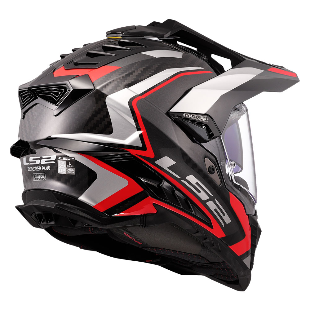 Kaciga LS2 Enduro MX701 EXPLORER CARBON FRONTIER II crvena