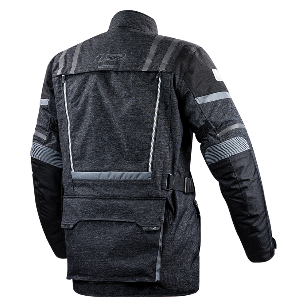 Jakna LS2 NEVADA muška sivo crna