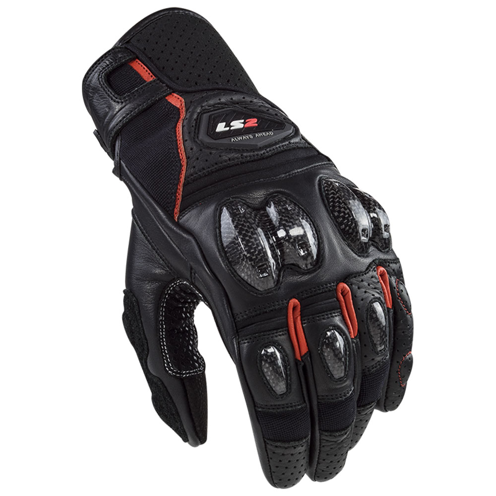 Rukavice LS2 SPARK 2 kožne muške crno crvene XL