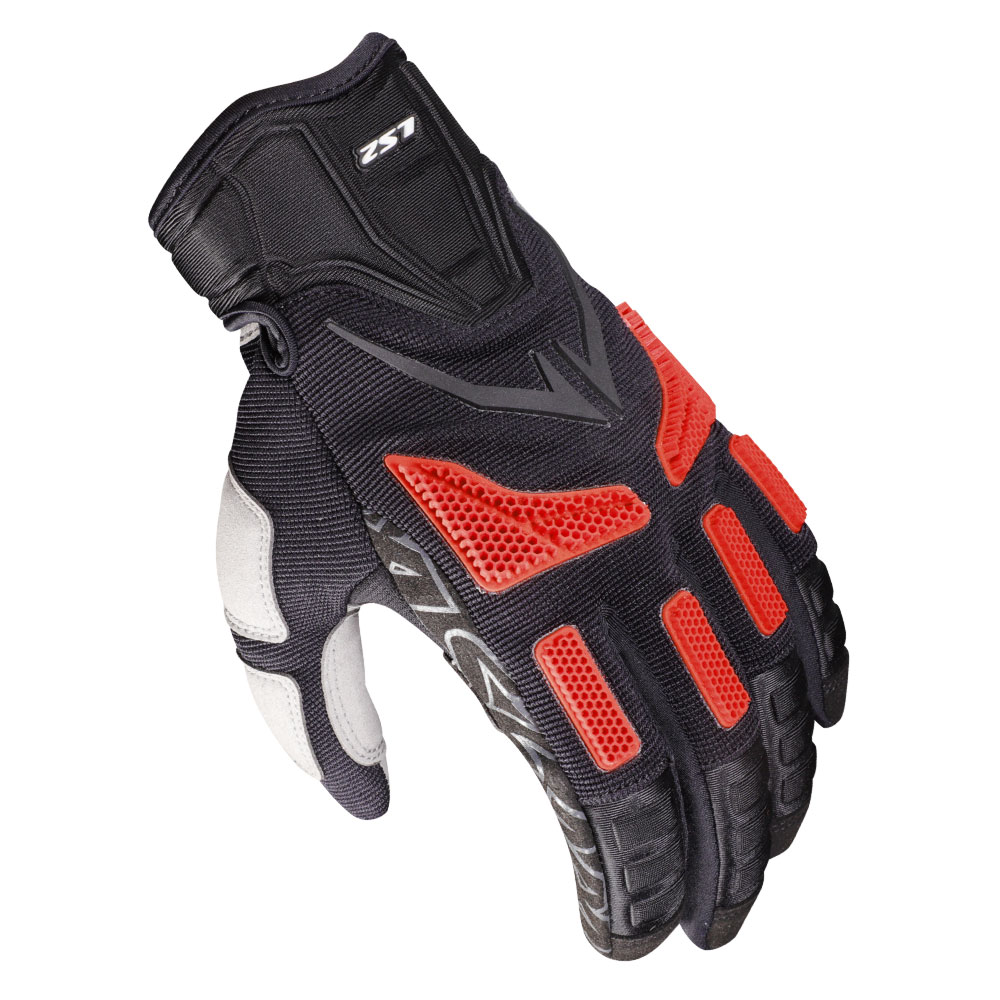 Rukavice LS2 RAVIN muške crno crvene XL