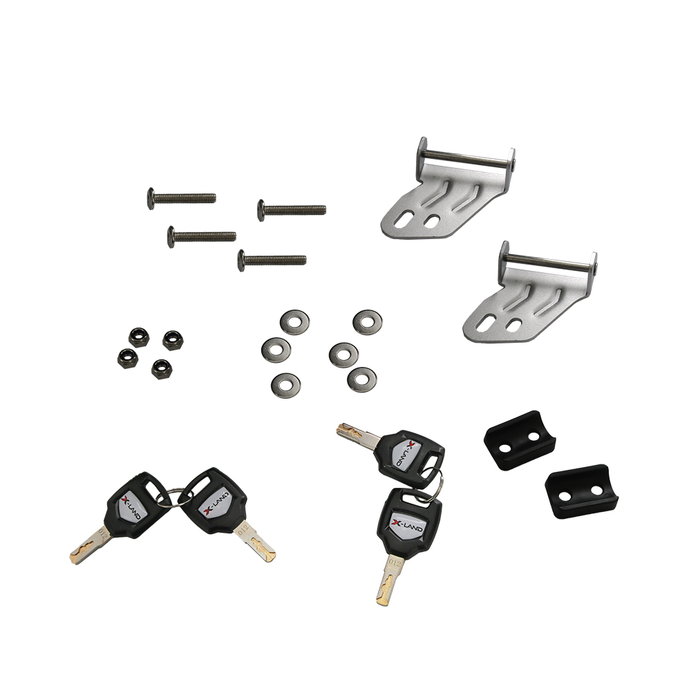 Bočni koferi X-LAND ALU sivi 38L+32L