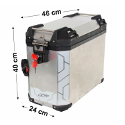 Bočni koferi GP KOMPOZIT ALU sivi 40L+40L