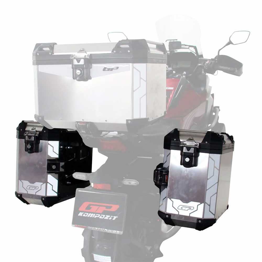 Bočni koferi GP KOMPOZIT ALU sivi 40L+40L