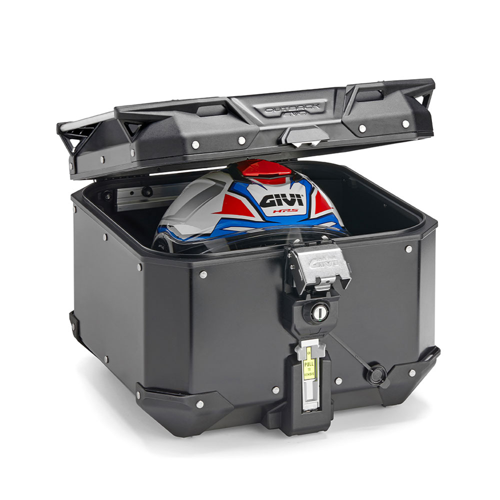 Centralni kofer GIVI TREKKER OUTBACK EVO SMART 42 BLACK LINE ALU crni Monokey 42L