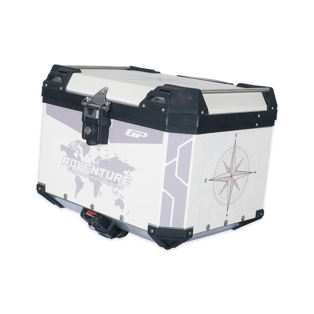 Centralni kofer GP KOMPOZIT aluminijumski 57L sivi ADVENTURE DSN02