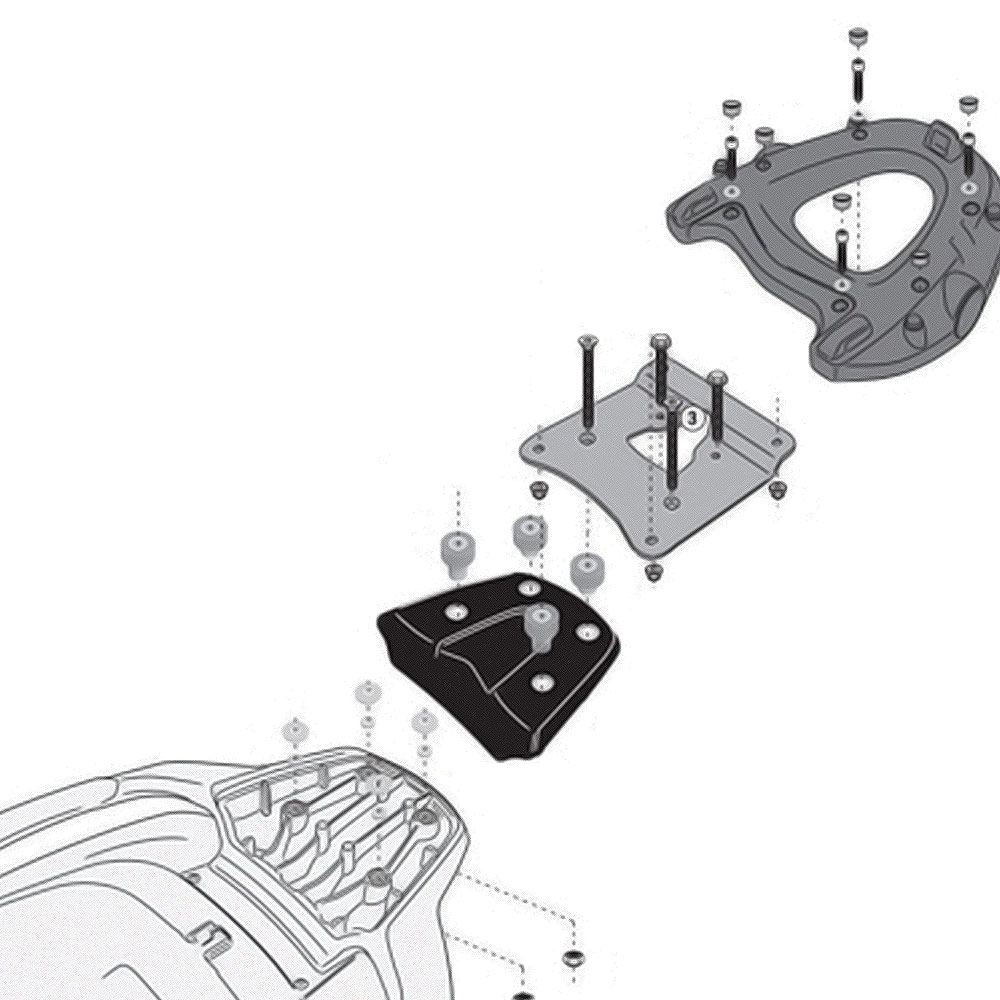 Nosač centralnog kofera GIVI Piaggio MP3 300 500 Sport / Business (14-17) SR5609