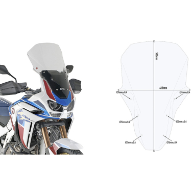 Vizir zatamnjeni GIVI Honda CRF 1100 L Africa Twin Adventure Sports (20-23) D1178ST