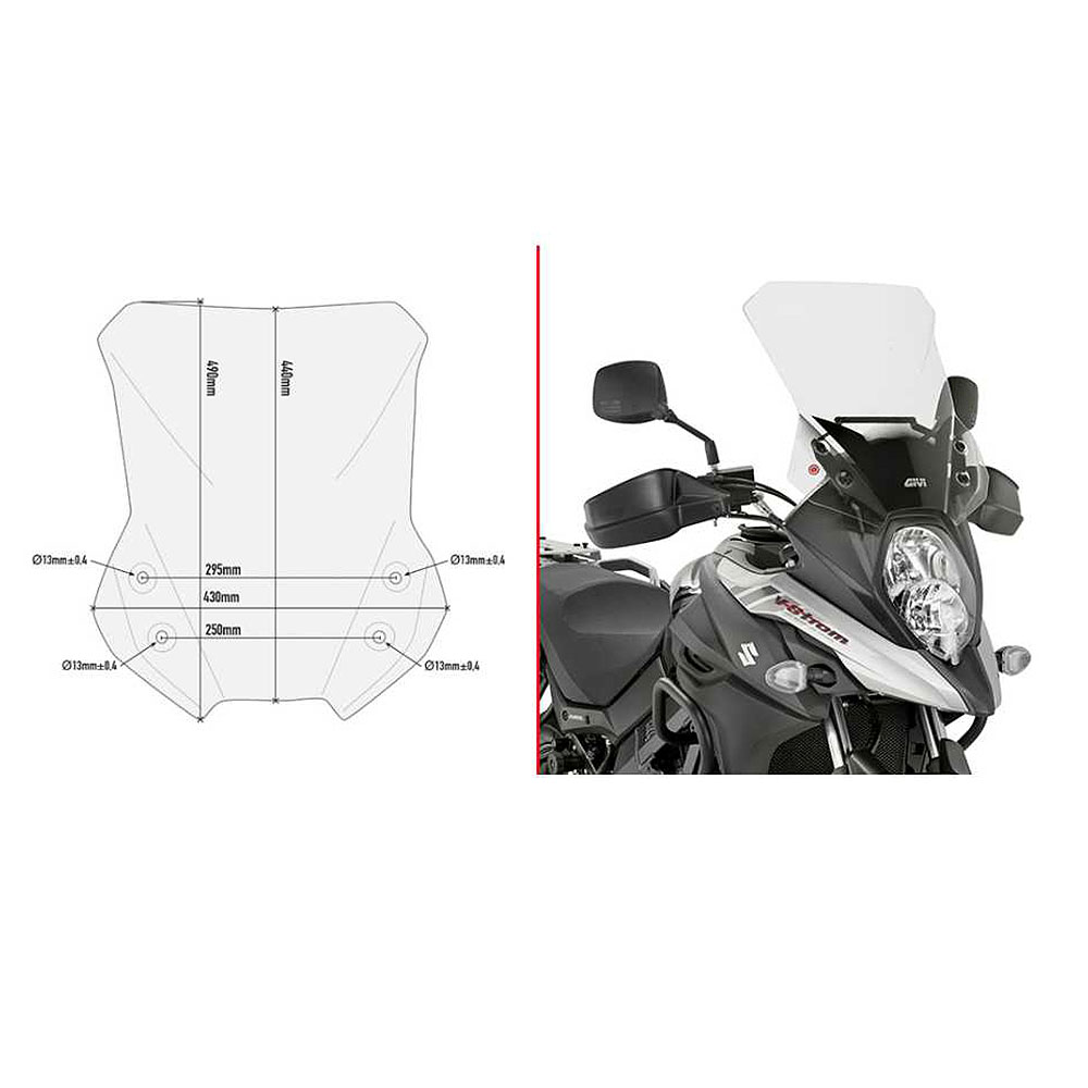 Vizir providni GIVI Suzuki DL 650 V STROM (17-24) D3112ST