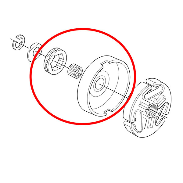 Lančanik THORP JO265LC-A7X Husqvarna 365 371 372 3/8" sa prstenom