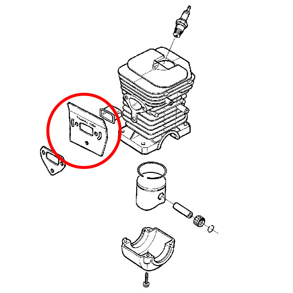 Štitnik cilindra Husqvarna 136 137 141 142