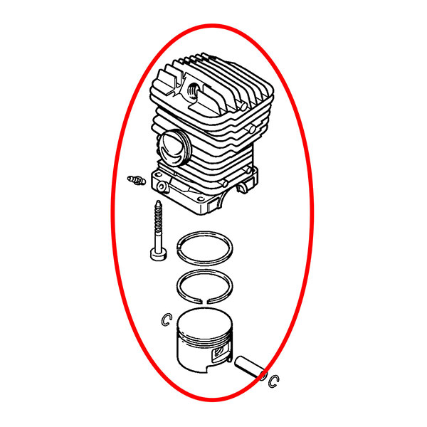 Cilindar sa klipom STIHL 039 MS 390 fi 49 mm THORP