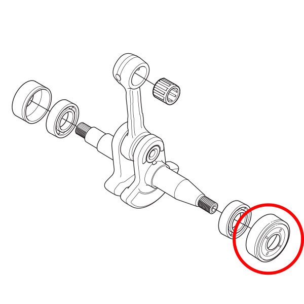 Ležaj sa semeringom Husqvarna 340 345 350 353 Jonsered 2141 2145 fi 15 mm