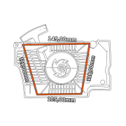Dekla startera Husqvarna 365 371 372 kpl THORP
