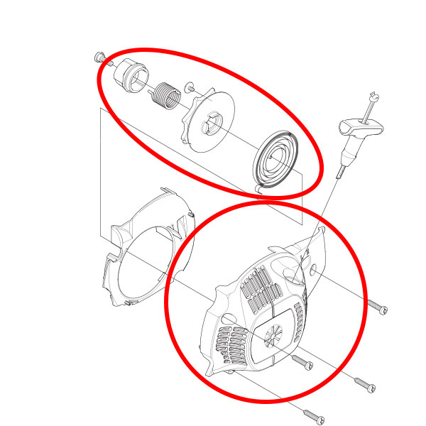 Dekla startera Husqvarna 235 236 240 kpl THORP