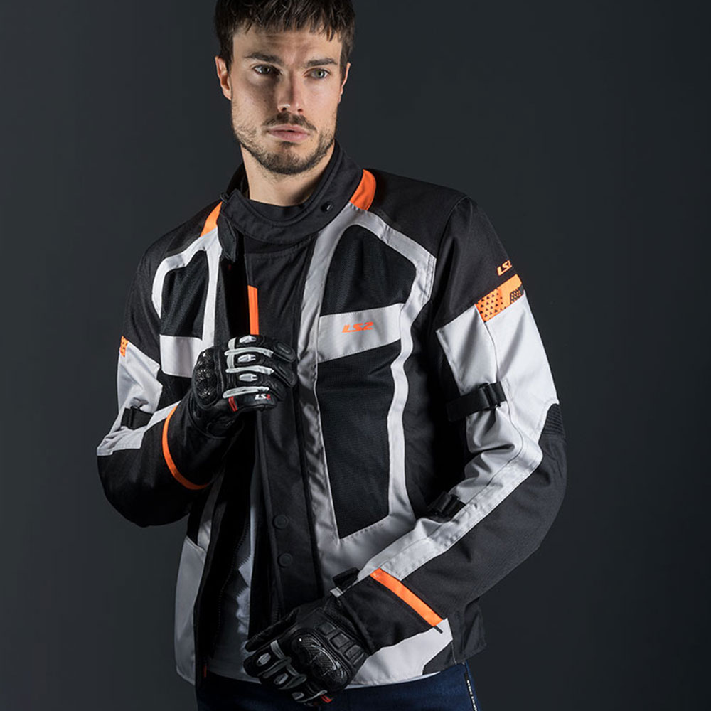 Jakna LS2 SCOUT MAN crno siva narandžasta