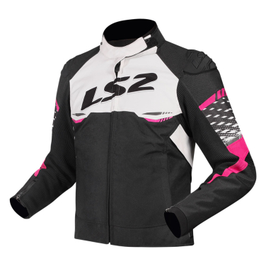Jakna LS2 APEX ženska crno belo roza XL
