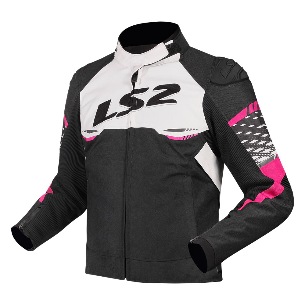 Jakna LS2 APEX ženska crno belo roza XL