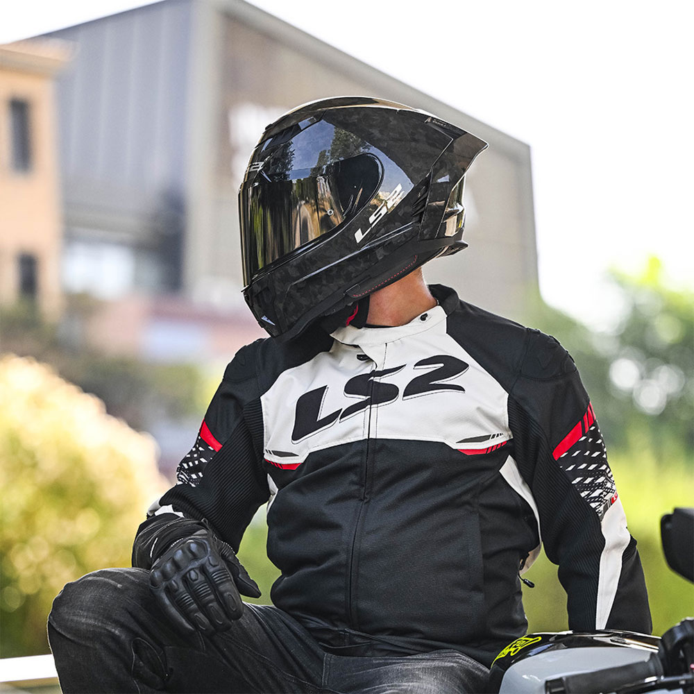 Jakna LS2 APEX muška crno belo crvena L