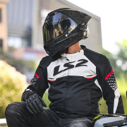 Jakna LS2 APEX muška crno belo crvena XL