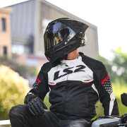 Jakna LS2 APEX muška crno belo crvena XL