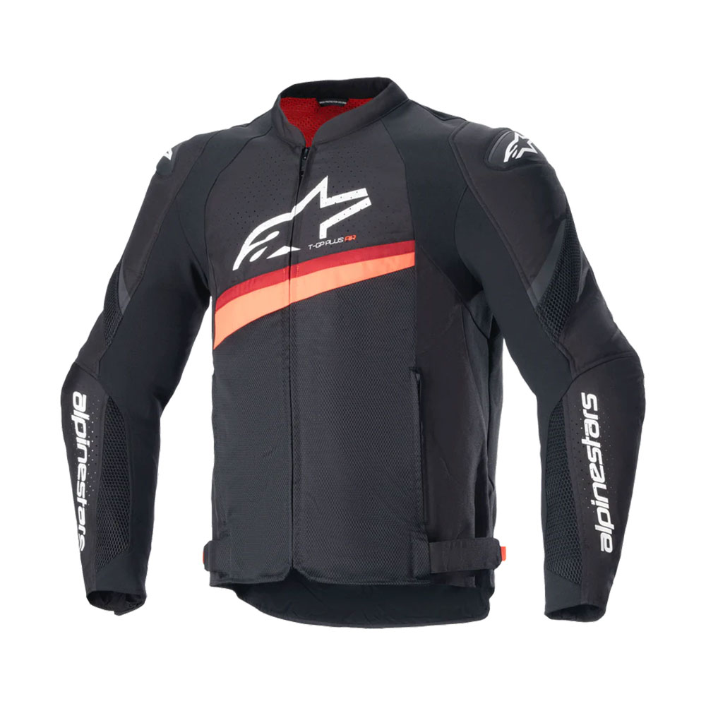 Jakna ALPINESTARS T-GP PLUS R V4 AIRFLOW crno crveno narandžasta XL