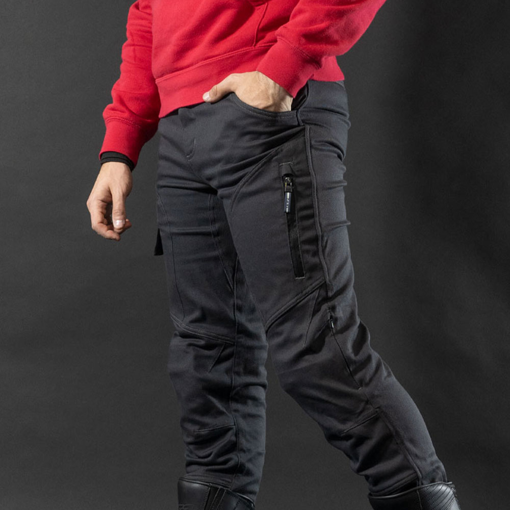 Pantalone LS2 STRAIGHT muške crno sive 4XL