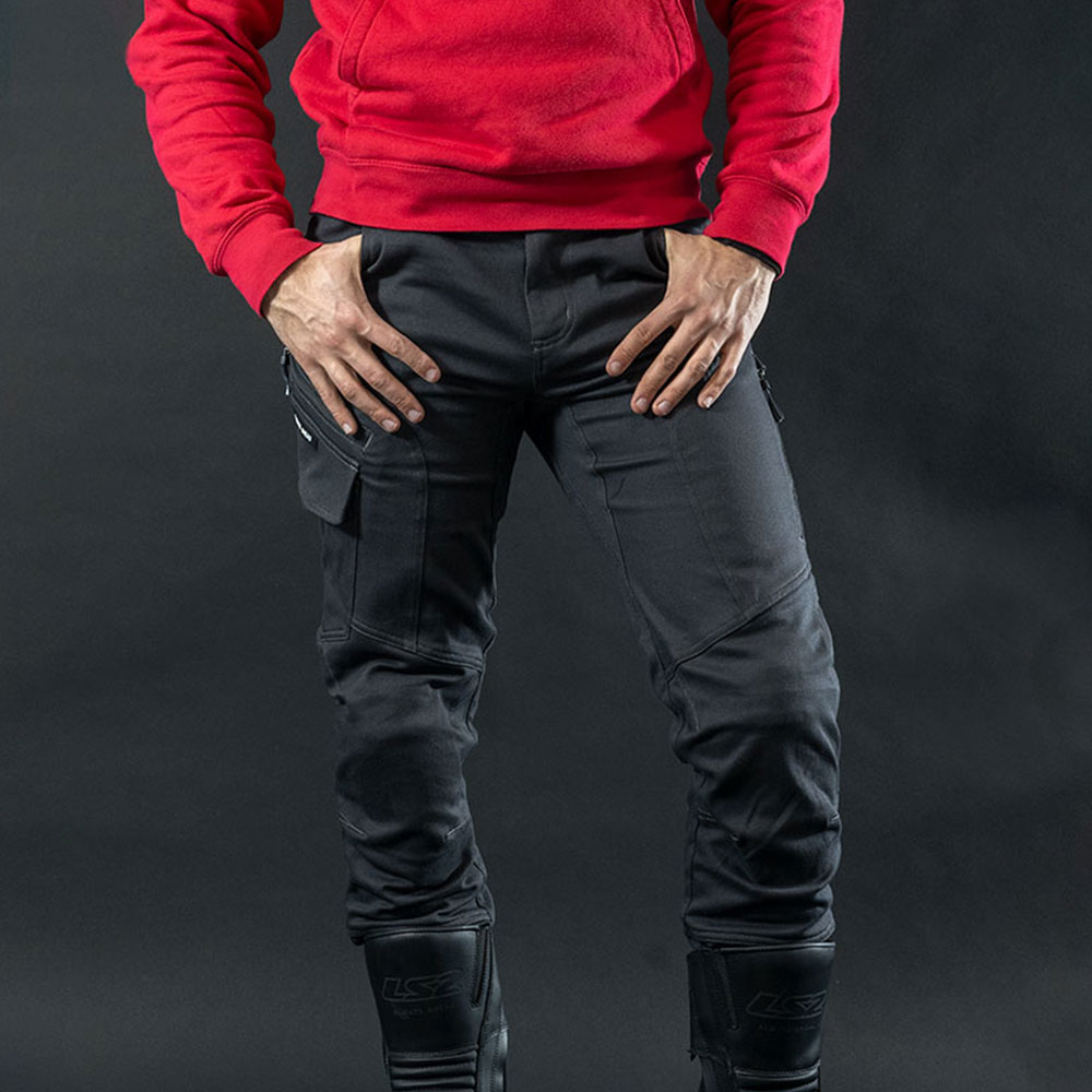 Pantalone LS2 STRAIGHT muške crno sive 4XL