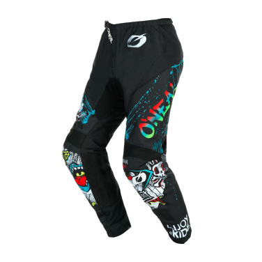 Pantalone Motocross ONEAL ELEMENT RANCID crno žute dečije 152/164