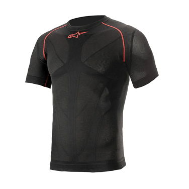 Aktivna majica ALPINESTARS RIDE TECH 2.0 SHORT SLEEVE  crno crvena XL/XXL